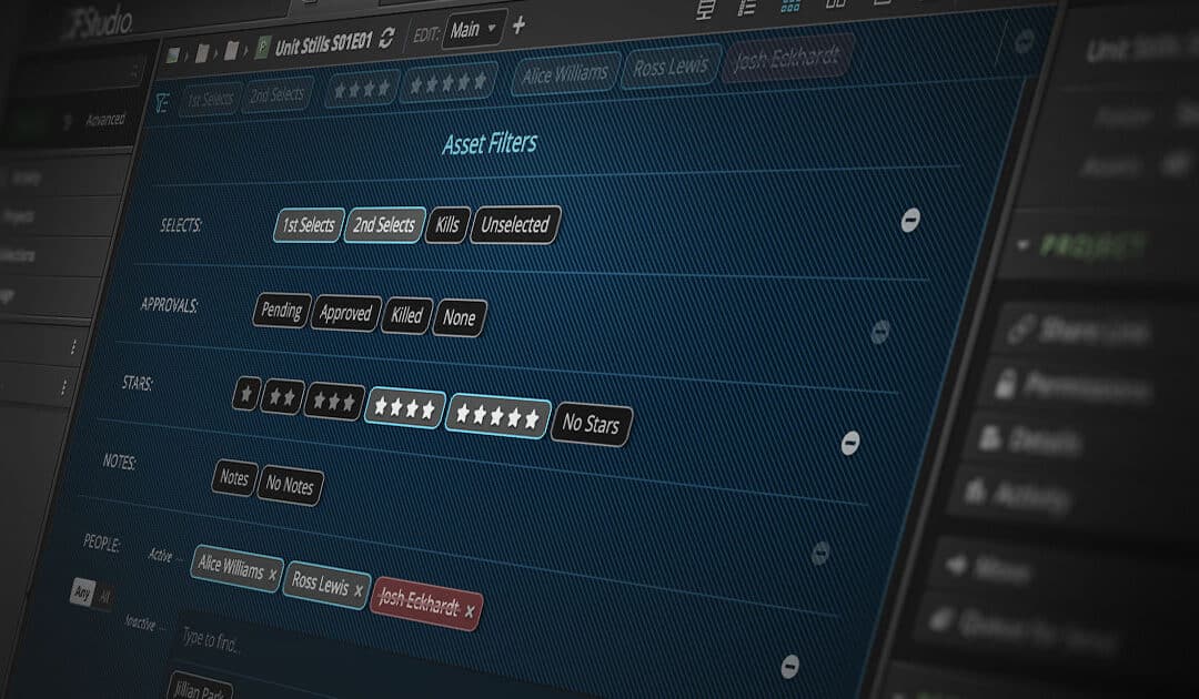 Advanced asset filters and expanded group options